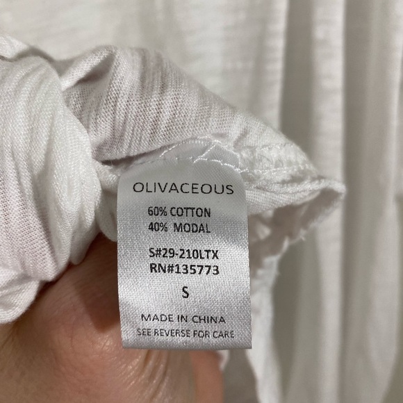 Olivaceous White Cut Out Short Sleeve T-Shirt - Picture 3 of 9